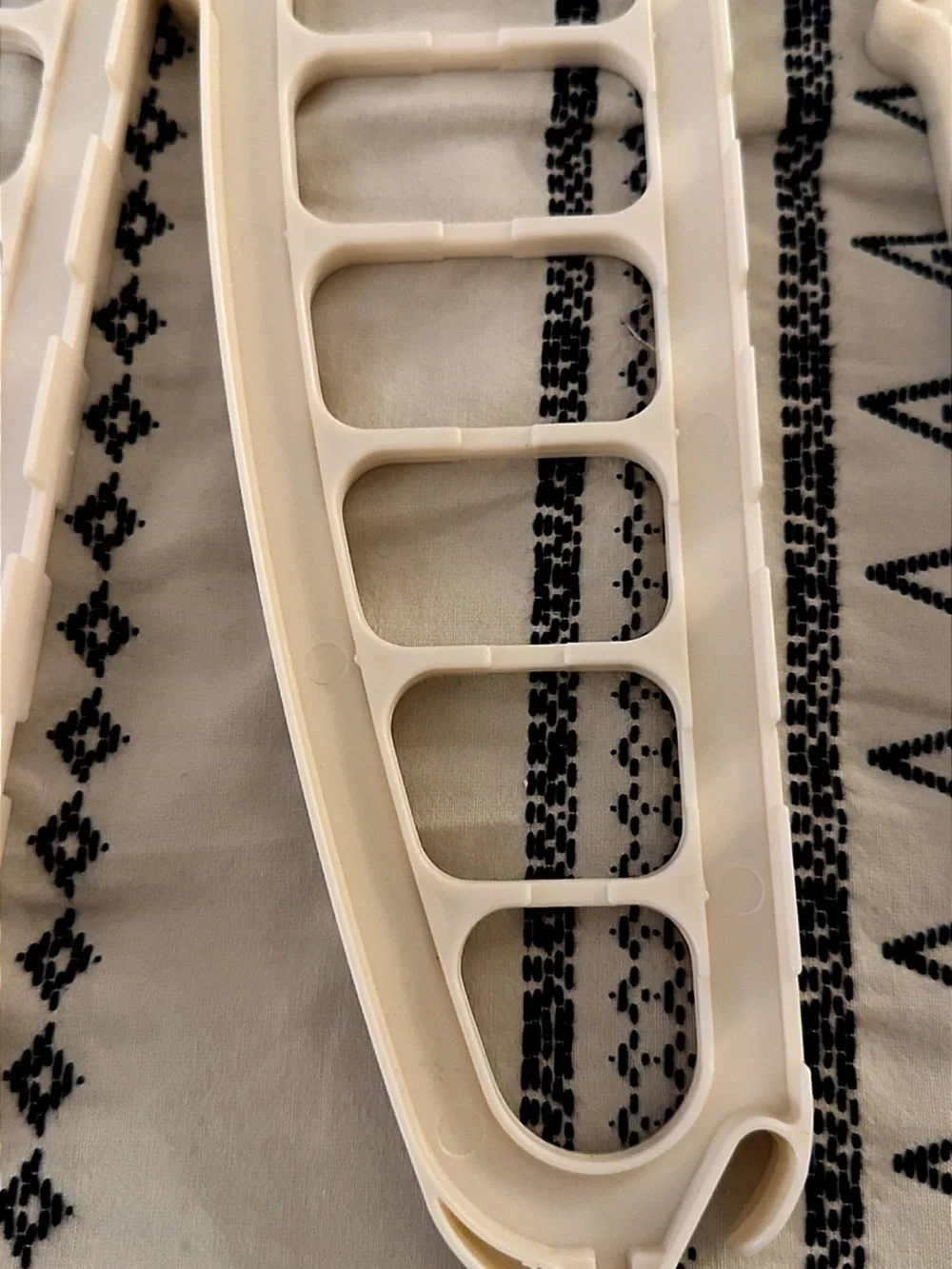 Plastic Multi-Slot Hanging Scarf & Accessory Organizer - Cream